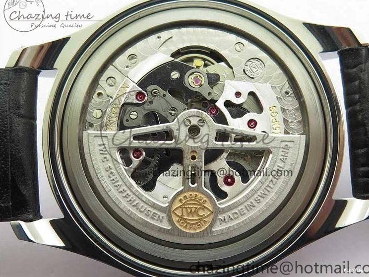 MIROTIME 0112 TimelessDesign Portuguese IW358304 ZF 1:1 Best Edition SS Blue Dial on Leather Strap A 7078